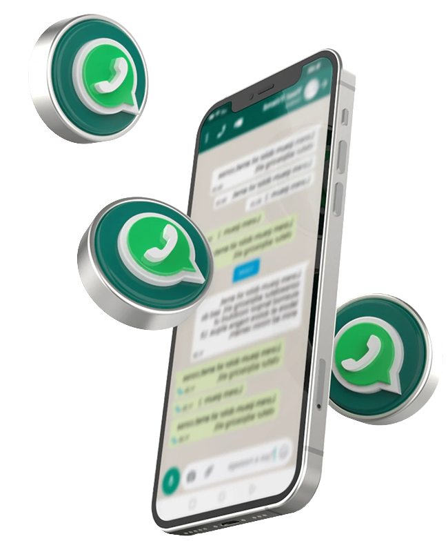 Celular com ícones do WhatsApp